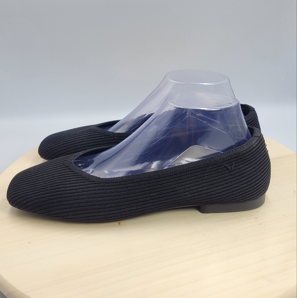 Vivaia Square-Toe V-Cut Flats Margot 2.0 Black Women Size EU 40.5 or US 9 to 9.5 - Picture 3 of 11